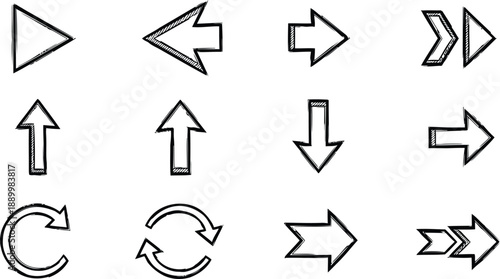 Navigation arrow set for user interface