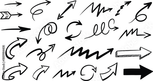 Hand drawn arrow set