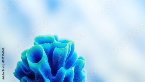 Blue coral Texture with Copy Space