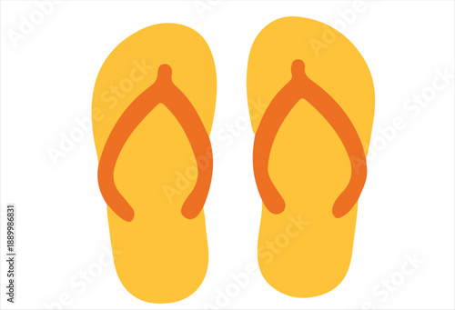 Bright Yellow Flip Flops for Summer Beach Vibes