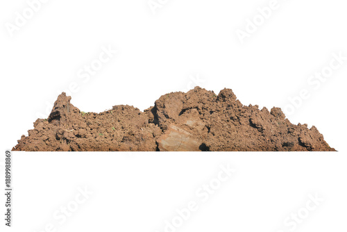 .Pile of Soil isolated transparency background