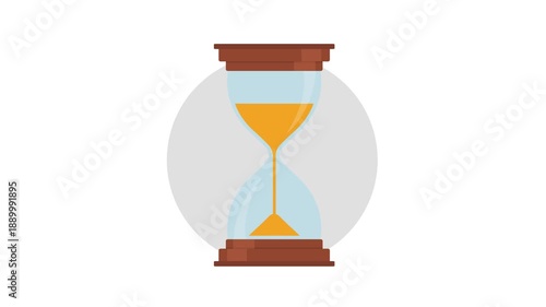 Sand time hourglass 2d loop animation 4k clip video footage