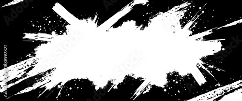 Vector abstract black and white background with halftone effects. frame retro grunge background