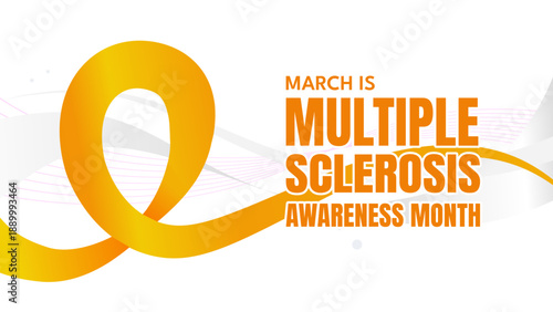 Multiple Sclerosis Awareness Month in March, vector illustration