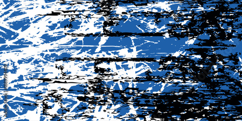 Blue scratched abstract texture with layered paint strokes. Urban grunge background full of raw energy