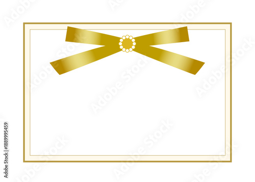 シンプルで上品なメッセージカード　ゴールド