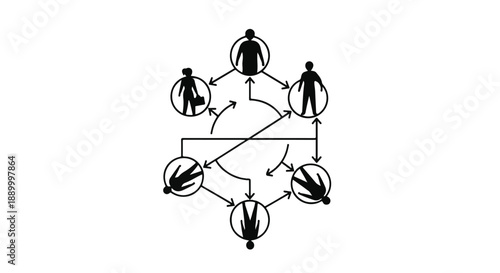Business people connect in modern network