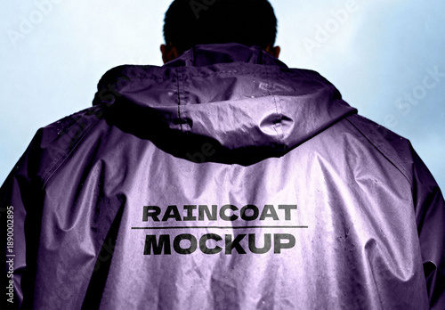 Back-View Raincoat Mockup