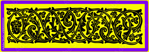 Floral pattern. wood carving pattern