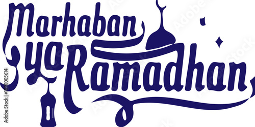 Ramadan Greeting Design With Decorative Script, Crescent Mascots, Star Motifs, Celebration, Joy, Family, And Friends