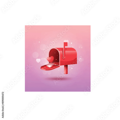 Romantic Heart Mailbox