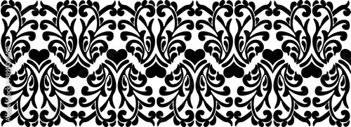 traditional pattern of sumatera. floral pattern with dark color