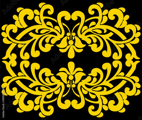 Floral pattern. wood carving pattern