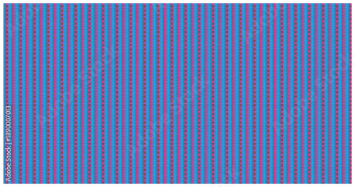 A Seamless Vertical Striped Pattern of Alternating Blue and Pink Lines with Subtle Red Dots