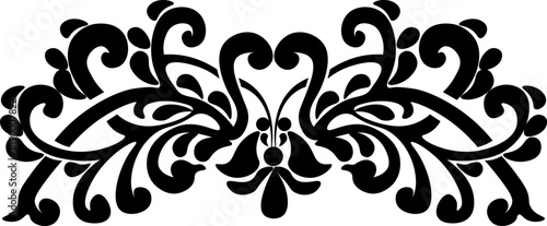 traditional pattern of sumatera. floral pattern with dark color