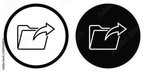 Clipboard icon with an outward-pointing arrow. Symbolizes data export, sharing reports, and transferring document information. Modern minimalist vector design.