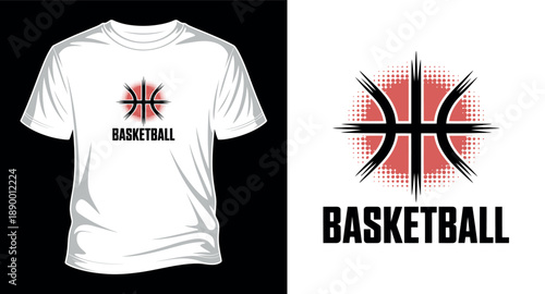 Basketball vector art  T-shirt design print templet