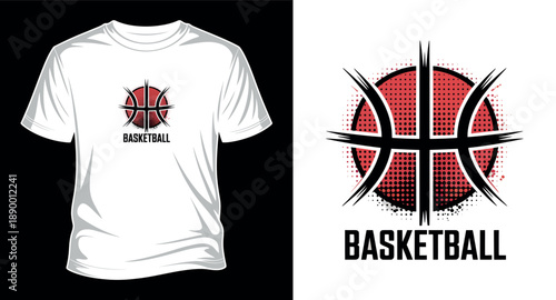 Basketball vector art  T-shirt design print templet