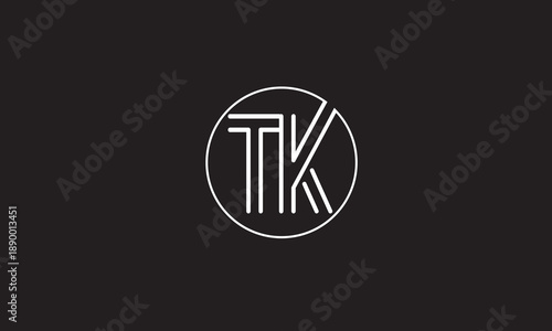 TK, KT, K, T Abstract Letters Logo Monogram