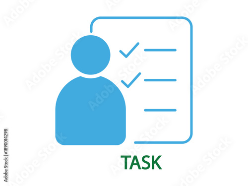 Person completing task list Vector