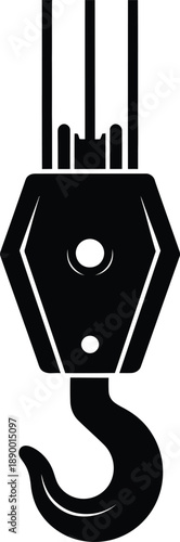 Industrial Crane Hook Silhouette