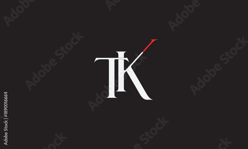 TK, KT, K, T Abstract Letters Logo Monogram