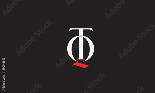 TQ, QT, Q, T Abstract Letters Logo Monogram