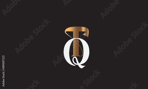 TQ, QT, Q, T Abstract Letters Logo Monogram