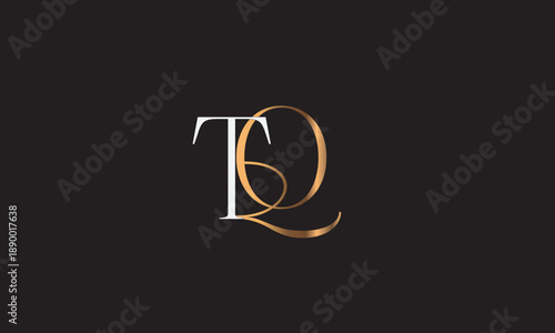 TQ, QT, Q, T Abstract Letters Logo Monogram