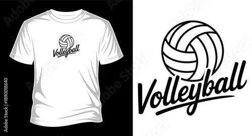 volleyball vector art T-shirt design print templet 