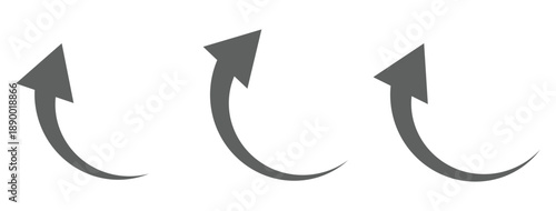 Simple black curved arrow icon pointing right. Long curved hand drawn arrow isolated. arrow icon on transparent png background