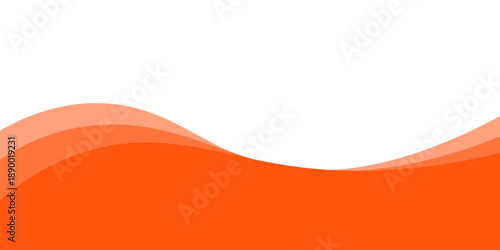 Modern abstract background with a smooth, wavy orange border at the bottom. Simple, footer with translucent layers, making it perfect for corporate presentations, brochures, or banners