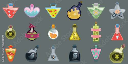 Cute cartoon magical game bottles pack
