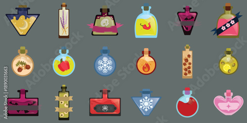 Cute cartoon magical game bottles pack