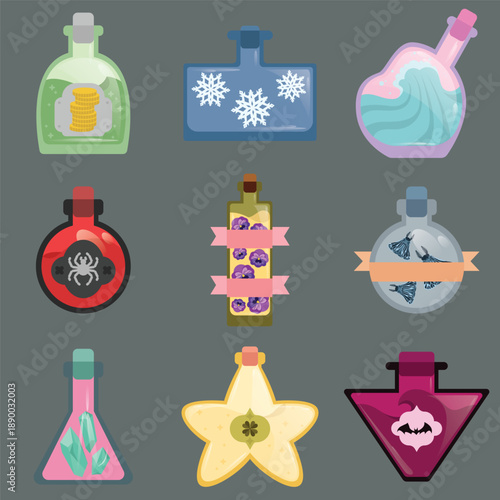 Cute cartoon magical game bottles pack