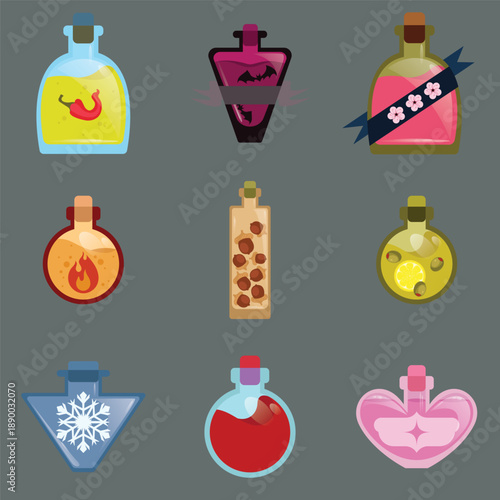 Cute cartoon magical game bottles pack