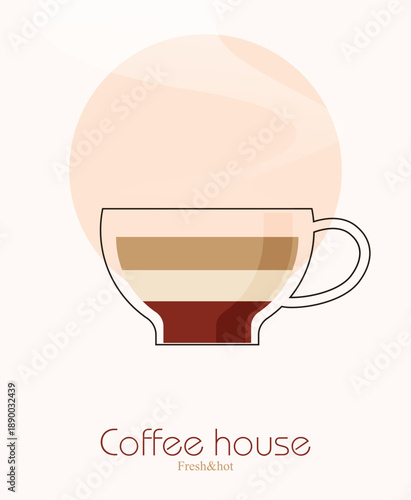Coffee Type Recipe. Vector illustration flat