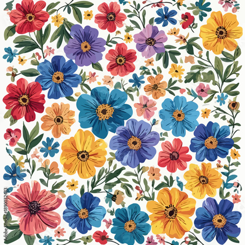 Wallpaper Mural Flowers Pattern Background Very Cool Torontodigital.ca