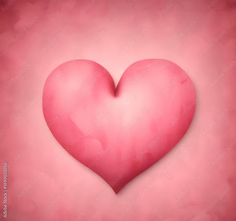 Fototapeta premium Vintage heart love background, retro paper texture, soft red and pink tones