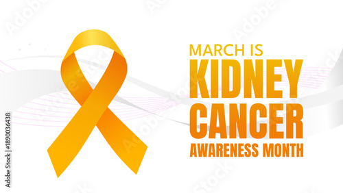 Kidney cancer awareness month banner- , vector illustration