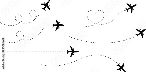 Airplanes flying in formation creating smoke trails in the sky