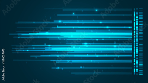 Abstract technology big data visualization. Innovation future data. Digital circles of particles. Graphic concept for your design