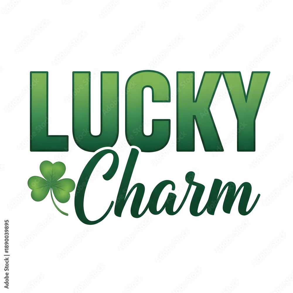 Fototapeta premium Lucky charm logo isolated on transparent background