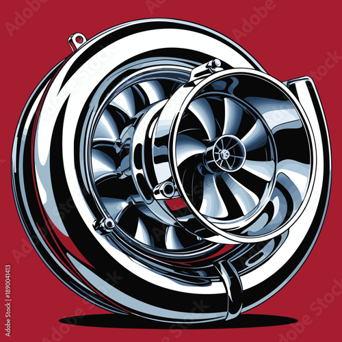 turbo racing kit vector illustration image