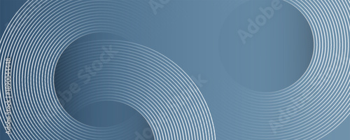 Abstract circle lines on gray background. Geometric stripe line art design for poster, brochure, cover, website, banner.