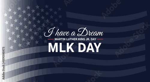 MLK Day Celebration Honoring Martin Luther King Jr. with American Flag Motif