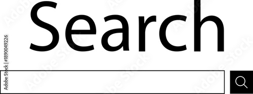 Search Bar UI Elements and icon. Search boxes in different shapes, minimalist user interface templates for web and mobile apps, ordered collection.