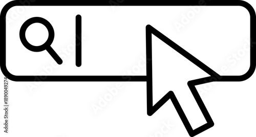 Search Bar UI Elements and icon. Search boxes in different shapes, minimalist user interface templates for web and mobile apps, ordered collection.