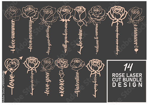 Rose Laser Cut Bundle Design 