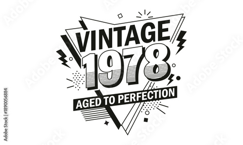 vintage 1978 aged to perfection t shirt design